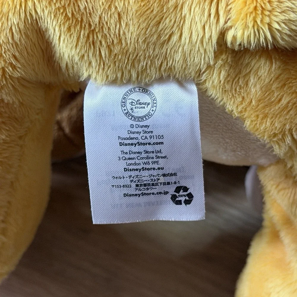 Disney Store Simba Lion King Pouncing Plush Toy Doll Yellow‎ Safari Collectible